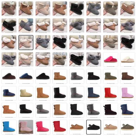 All ugg slipper colourways