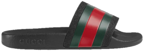 Gucci Pursuit '72 Rubber Slide Kids 'Black'