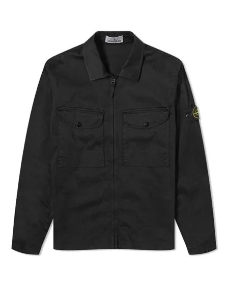 Stone Island Stretch Cotton Double Pocket Shirt Jacket