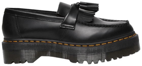Adrian Leather Platform Tassel Loafer 'Black'