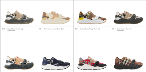 All burberry shoes colourways