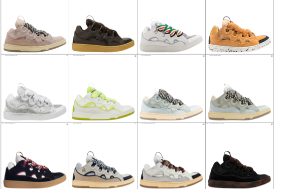 All lanvin curb sneakers colourways