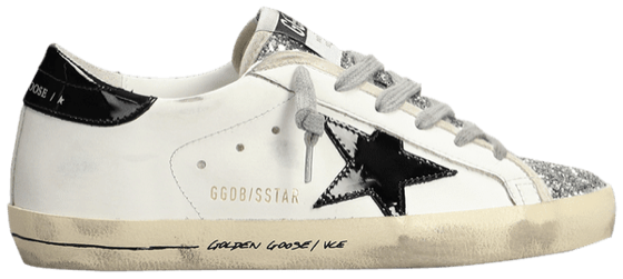 Golden Goose Wmns Superstar 'White Black Silver Glitter'