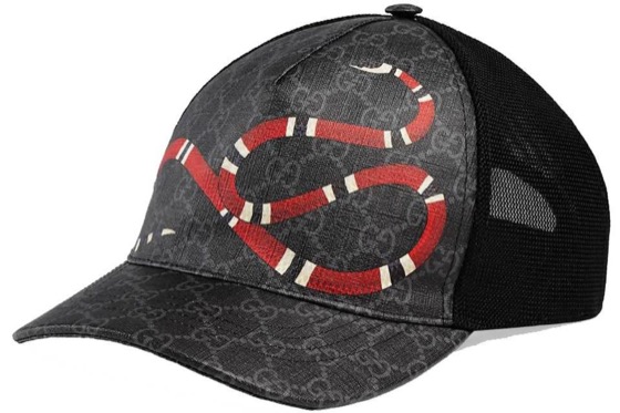 Gucci Kingsnake Print GG Supreme Baseball