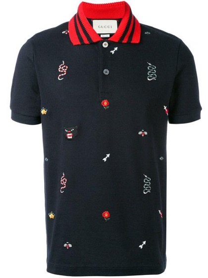 Gucci Snake Flower Bee Polo
