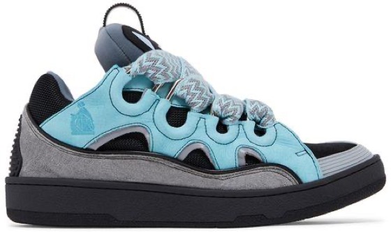 Lanvin Curb Sneakers 'Light Blue Anthracite'