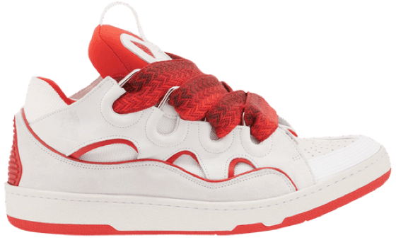 Lanvin Curb Sneakers 'White Red'