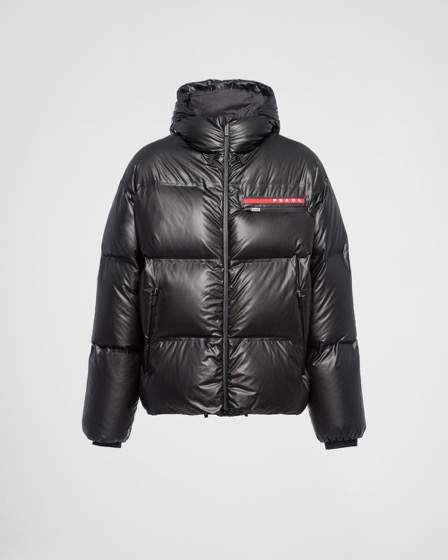 Light Re-Nylon hooded puffer jacket (Prada Puffer MEN )