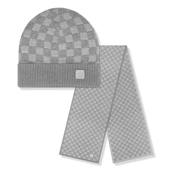 Louis Vuitton Beanie & Scarf Set