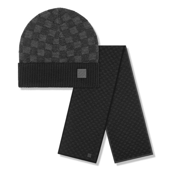 Louis Vuitton Beanie & Scarf Set